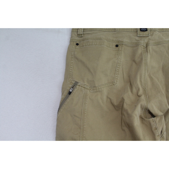 Wrangler Men Brown Pants Rugged Canvas All Terrian Size 42X32 - Picture 4 of 14